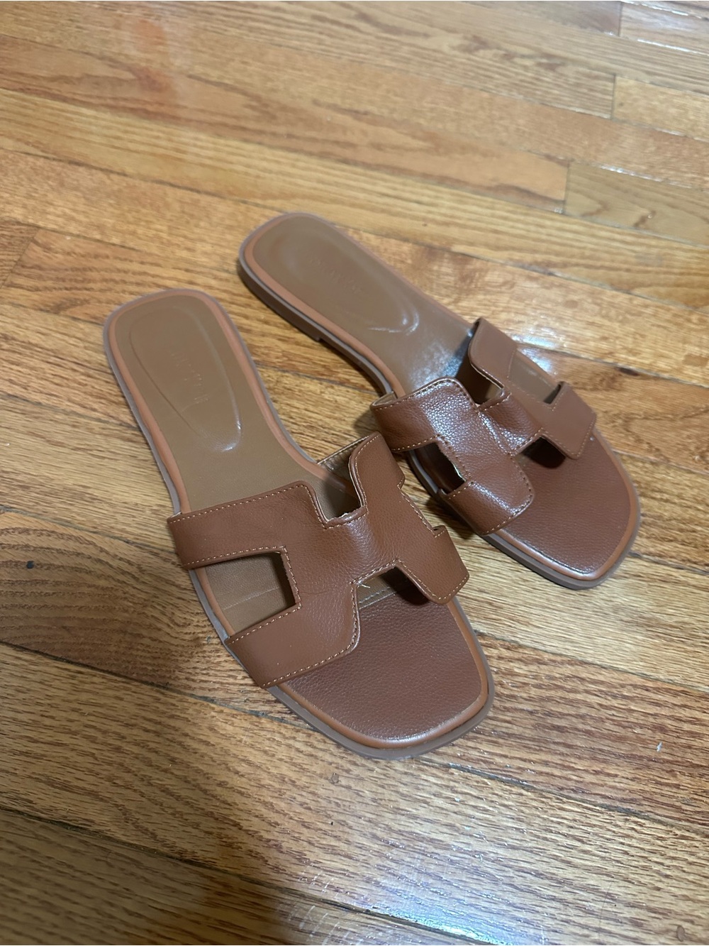 Women's Brown Slide Sandals - Sleek Open-Toe Casual Slides